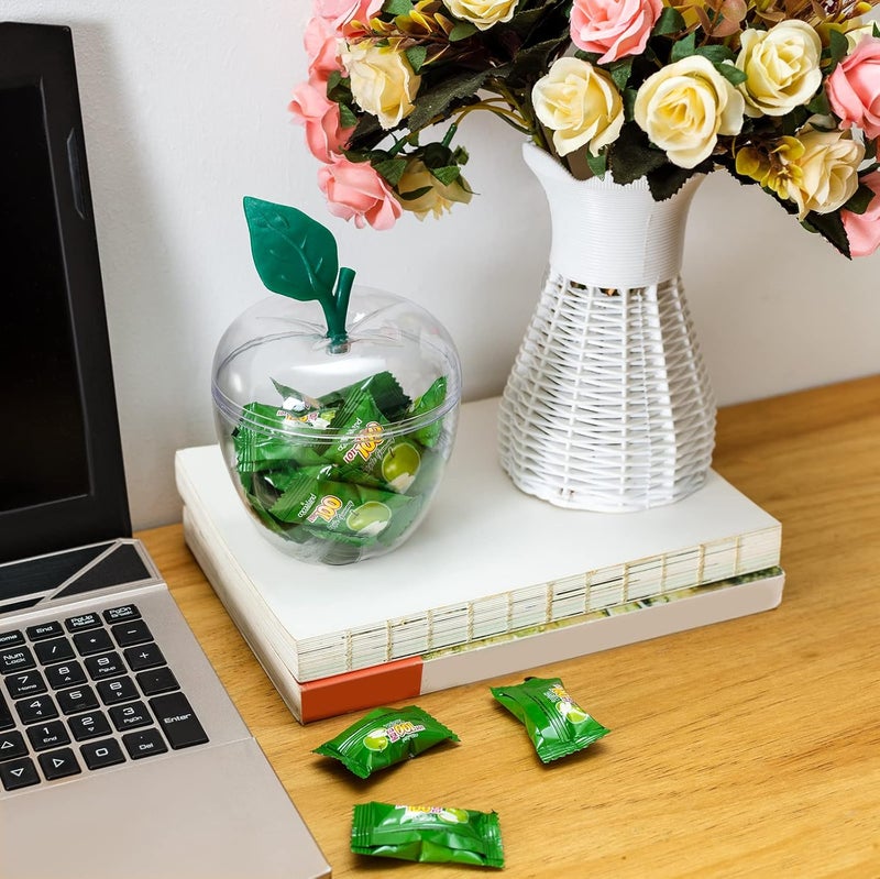 HANZE Large Clear Apple Container, Apple Shaped Candy Toy Filling Containers Jar, Back To School Teacher Appreciation Gift, Wedding Party Ornaments Christmas Decorations Supplies Favors - Image 3
